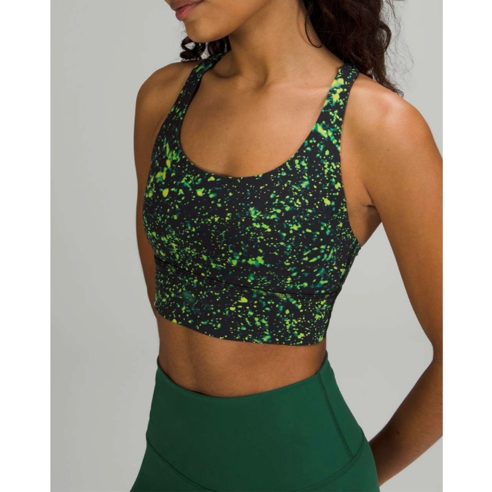 Lululemon Energy Longline Bra Medium Support, B-D Cups Sparks Fly Multi Size 6 - Picture 13 of 14